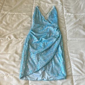 Sparkly light blue dress from a boutique in LA. Size Small